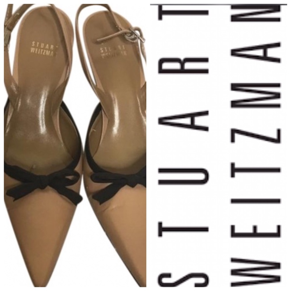 Stuart Weitzman Slingback Kitten Heels